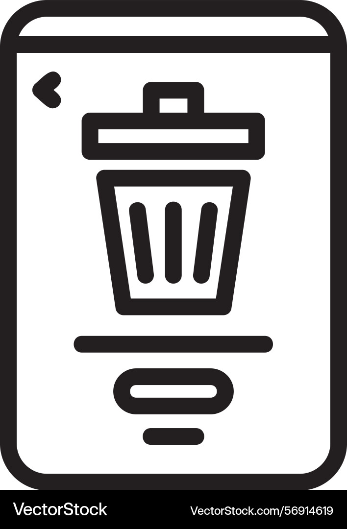 Trash linear style icon design Vector Image