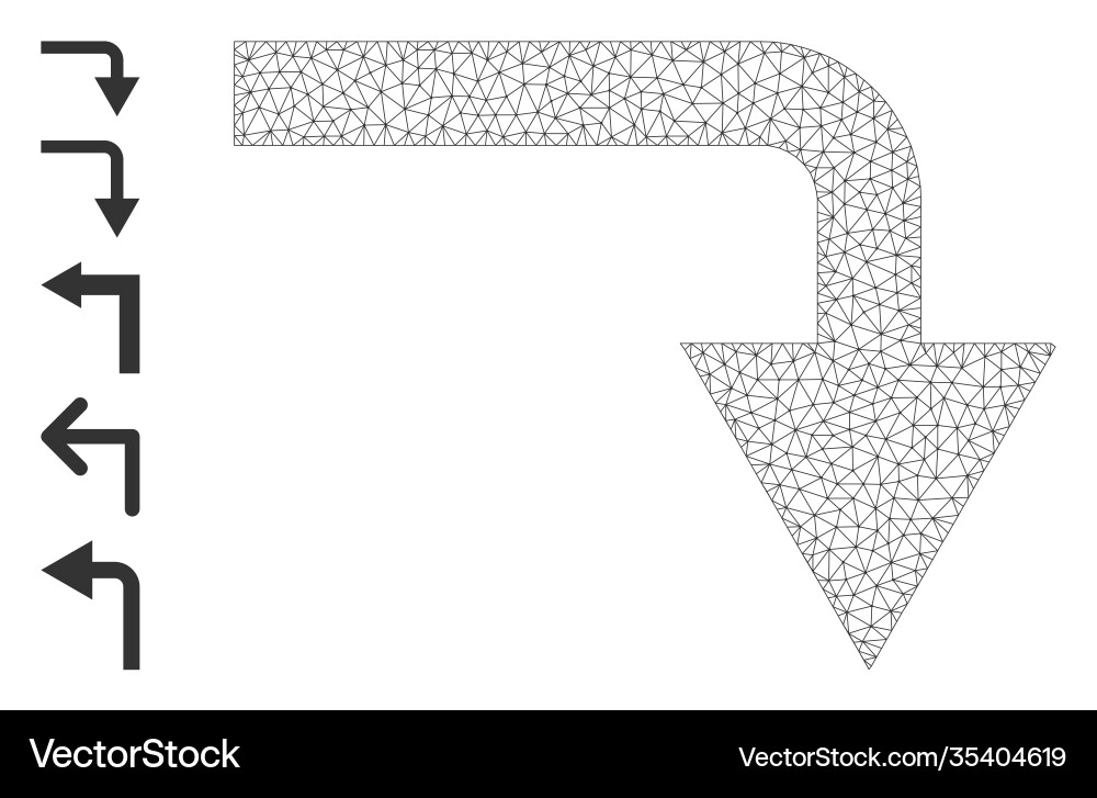 Web mesh turn down icon with simple pictograms Web mesh turn down icon with simple pictograms vector image
