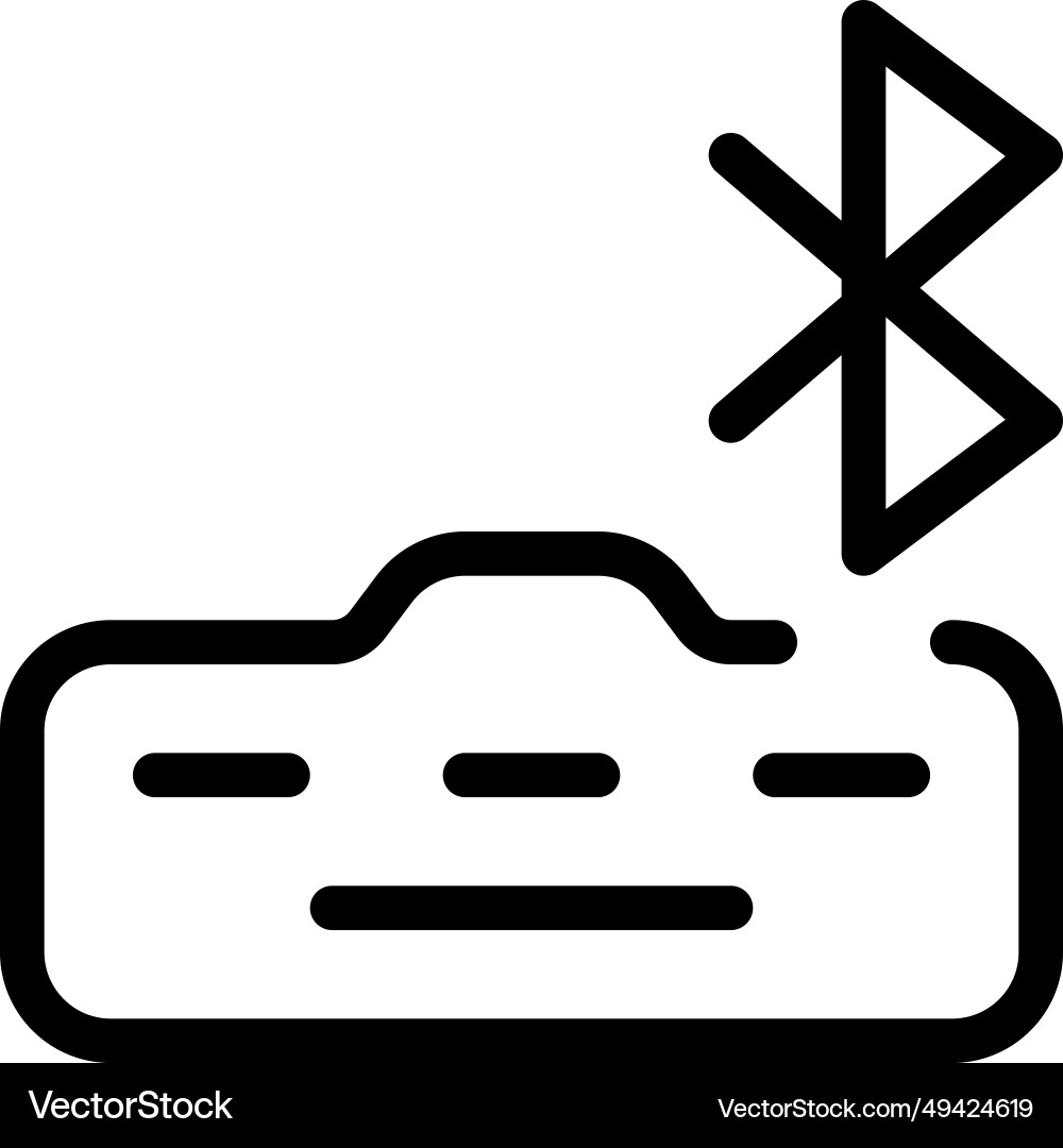 Wireless keyboard connects through bluetooth vector image