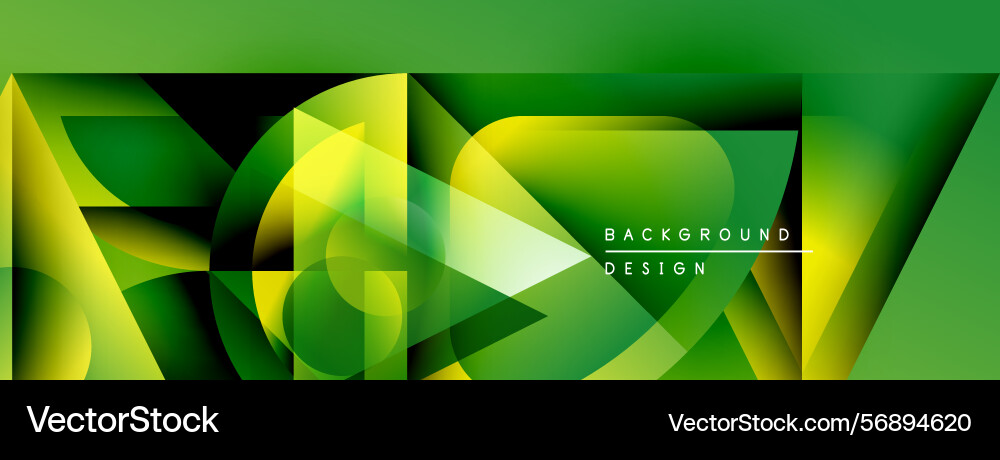 Abstract geometric shapes overlap creating Vector Image