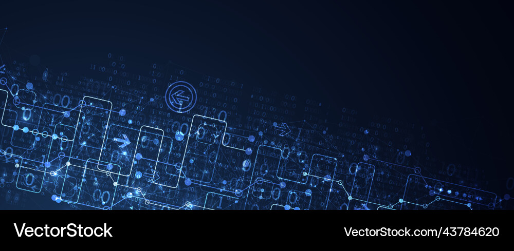 Abstract technology concept with binary code Abstract technology concept with binary code vector image