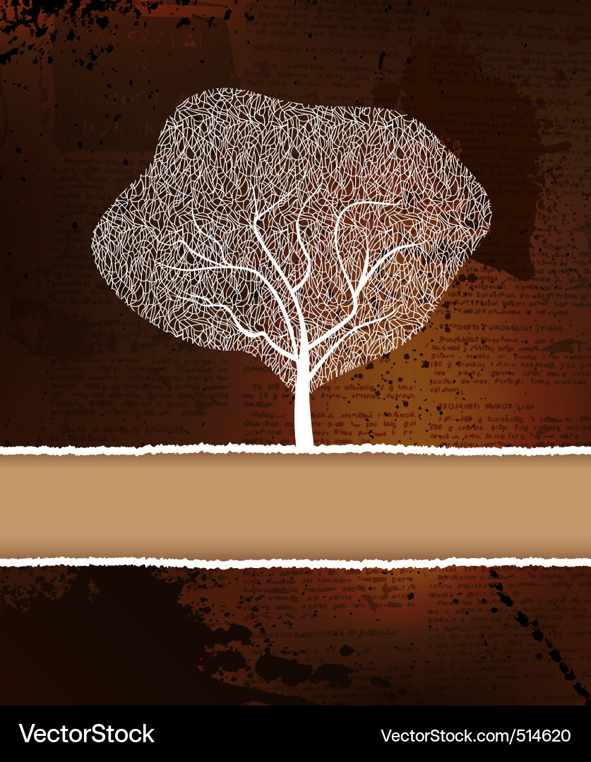 Background with tree Vector Image