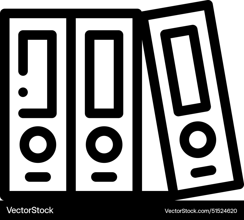 Binder icon thin linear style design isolated Binder icon thin linear style design isolated vector image