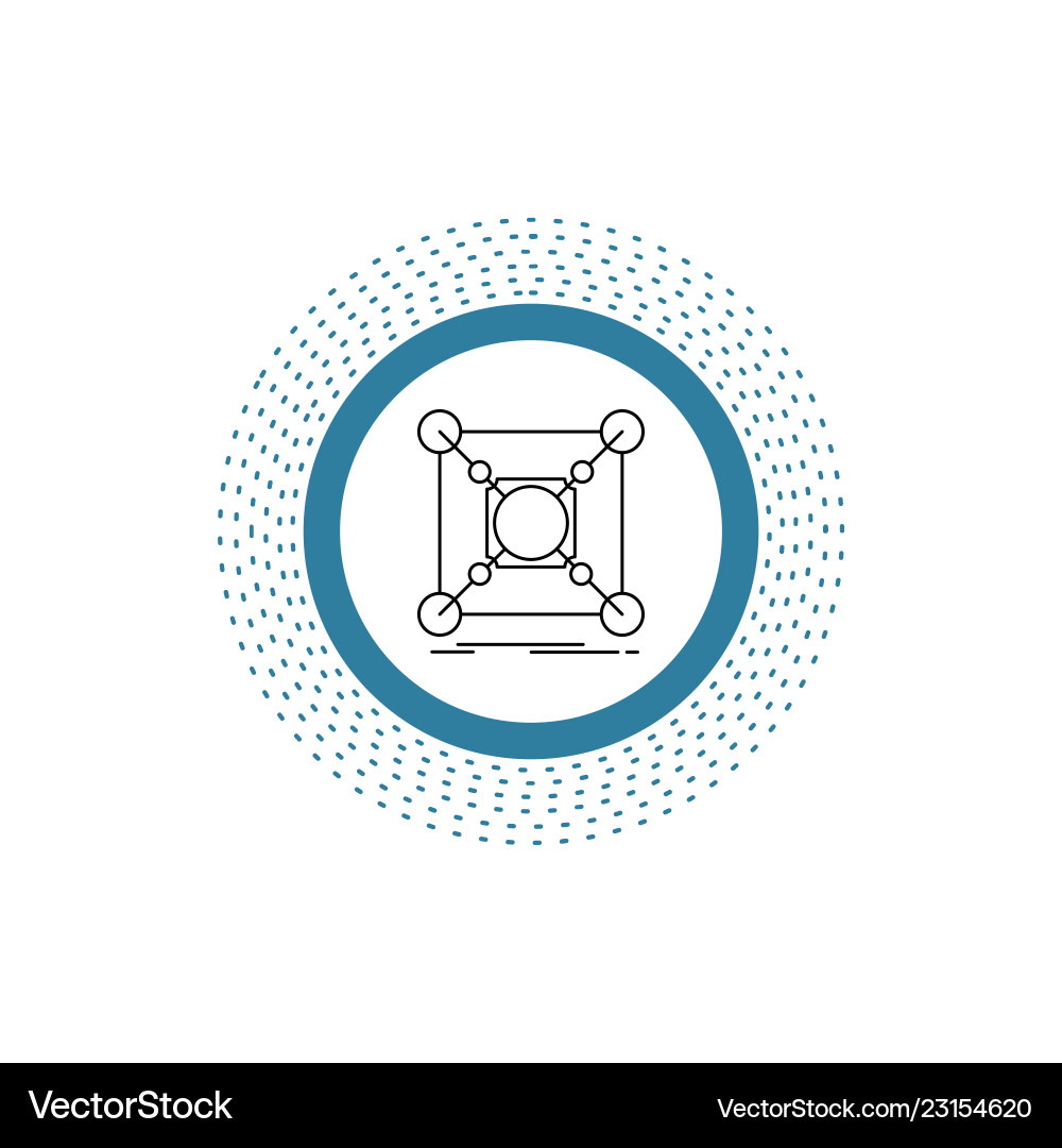 Data Hub Connection Icon vector image
