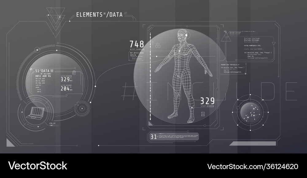 Design virtual interface data Design virtual interface data vector image