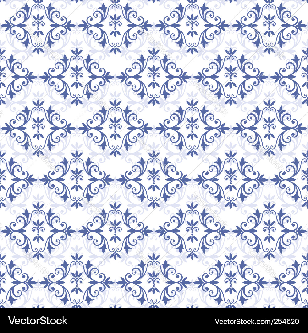Elegant Baroque Floral Pattern Vector Image