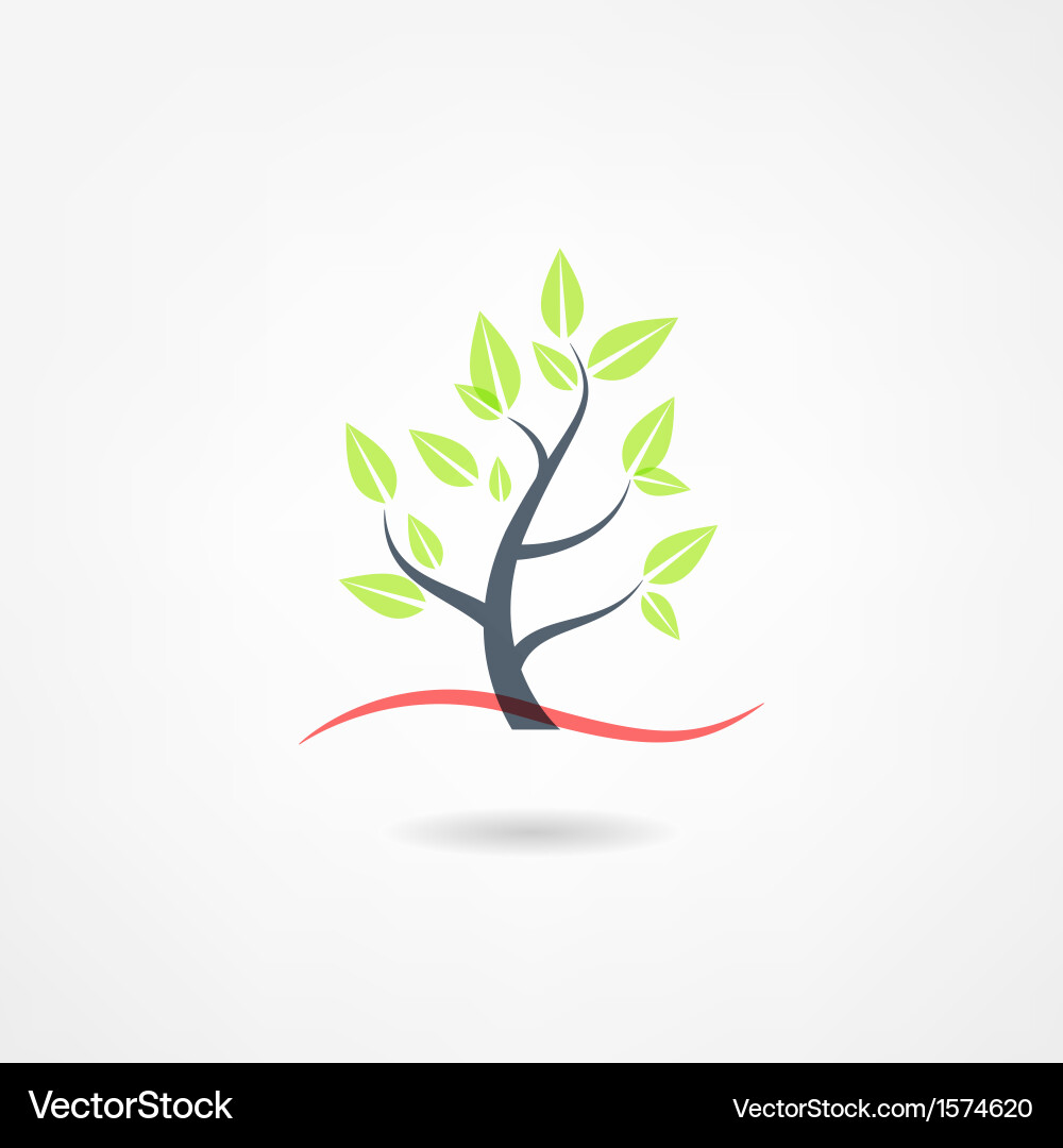 Elegant Tree Icon vector image