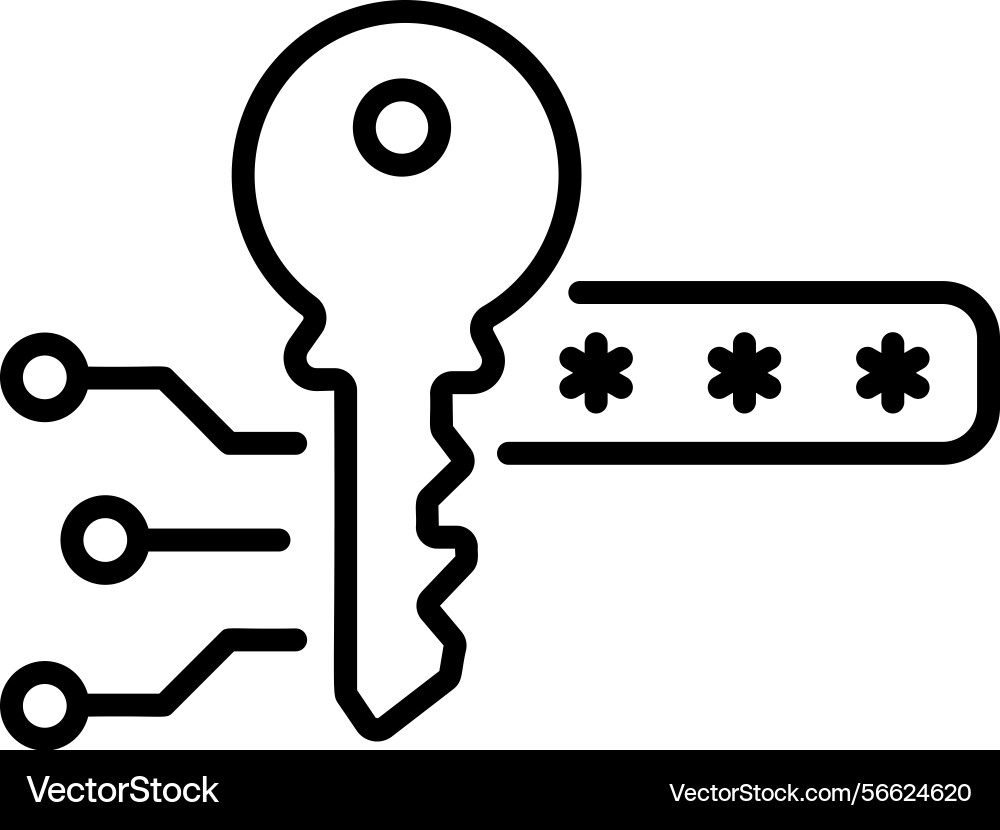 Encryption key vector image