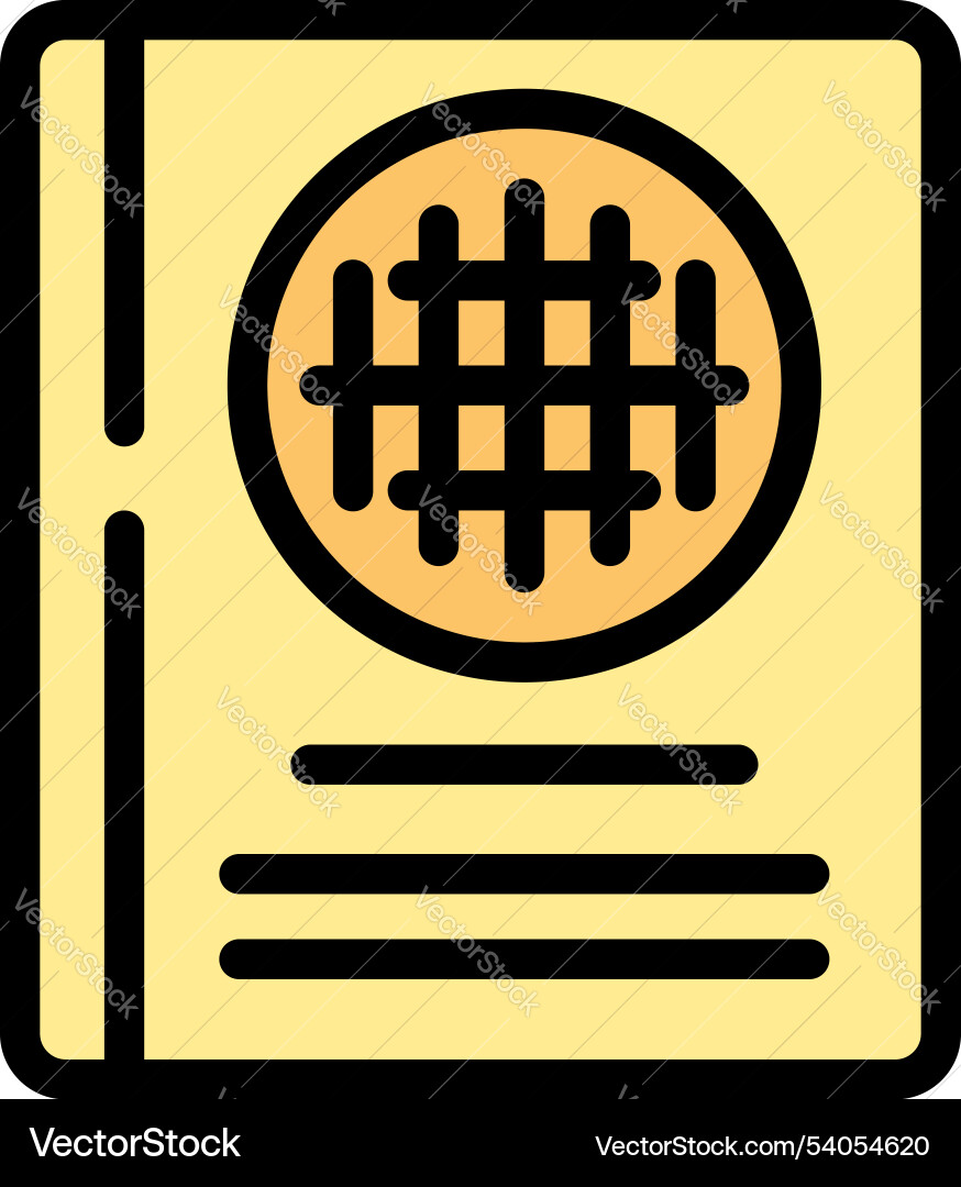 Foreign passport with grid icon representing Foreign passport with grid icon representing vector image
