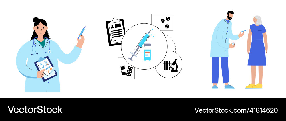 Global vaccination concept Global vaccination concept vector image