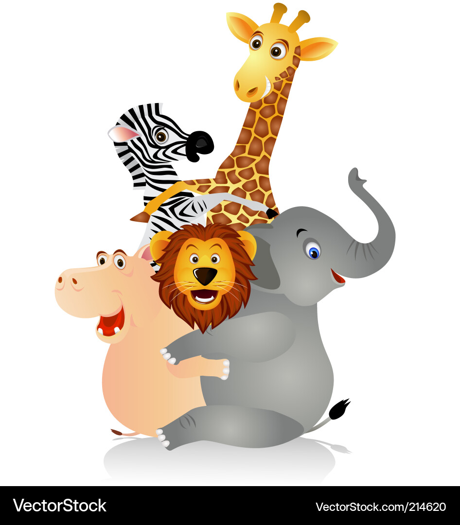 Happy animal Royalty Free Vector Image - VectorStock