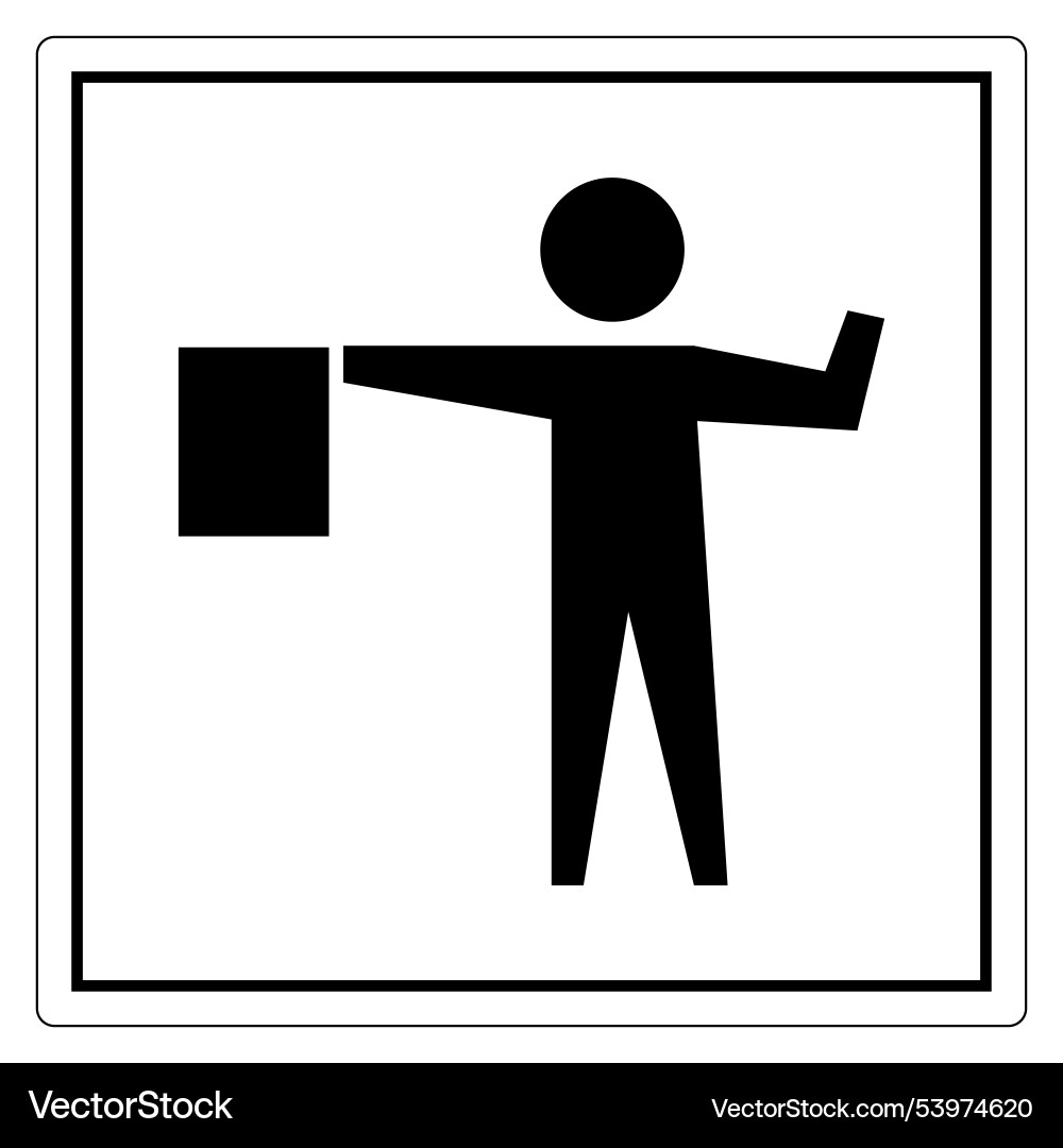 Icon der Person waving flag in einfachen Design Icon der Person waving flag in einfachen Design vektorbild