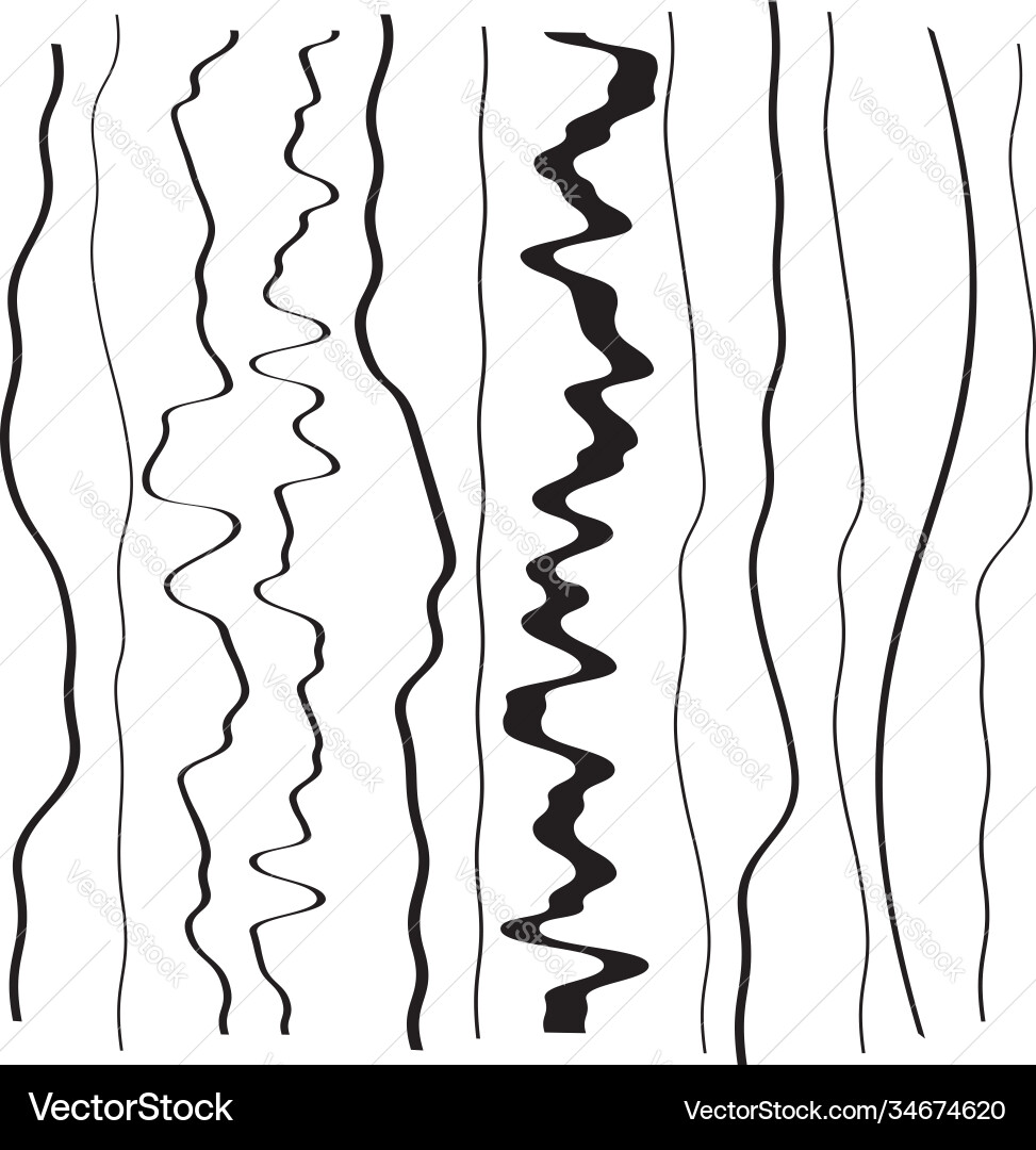 Irregular random wiggling squiggle waving wavy Irregular random wiggling squiggle waving wavy Vector Image