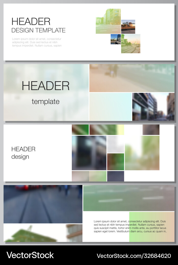 Layout headers banner design templates Vector Image