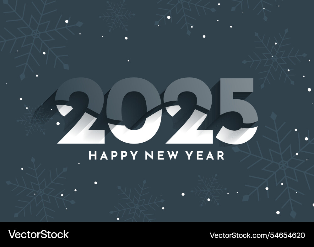 Minimal modern happy new year background Vector Image