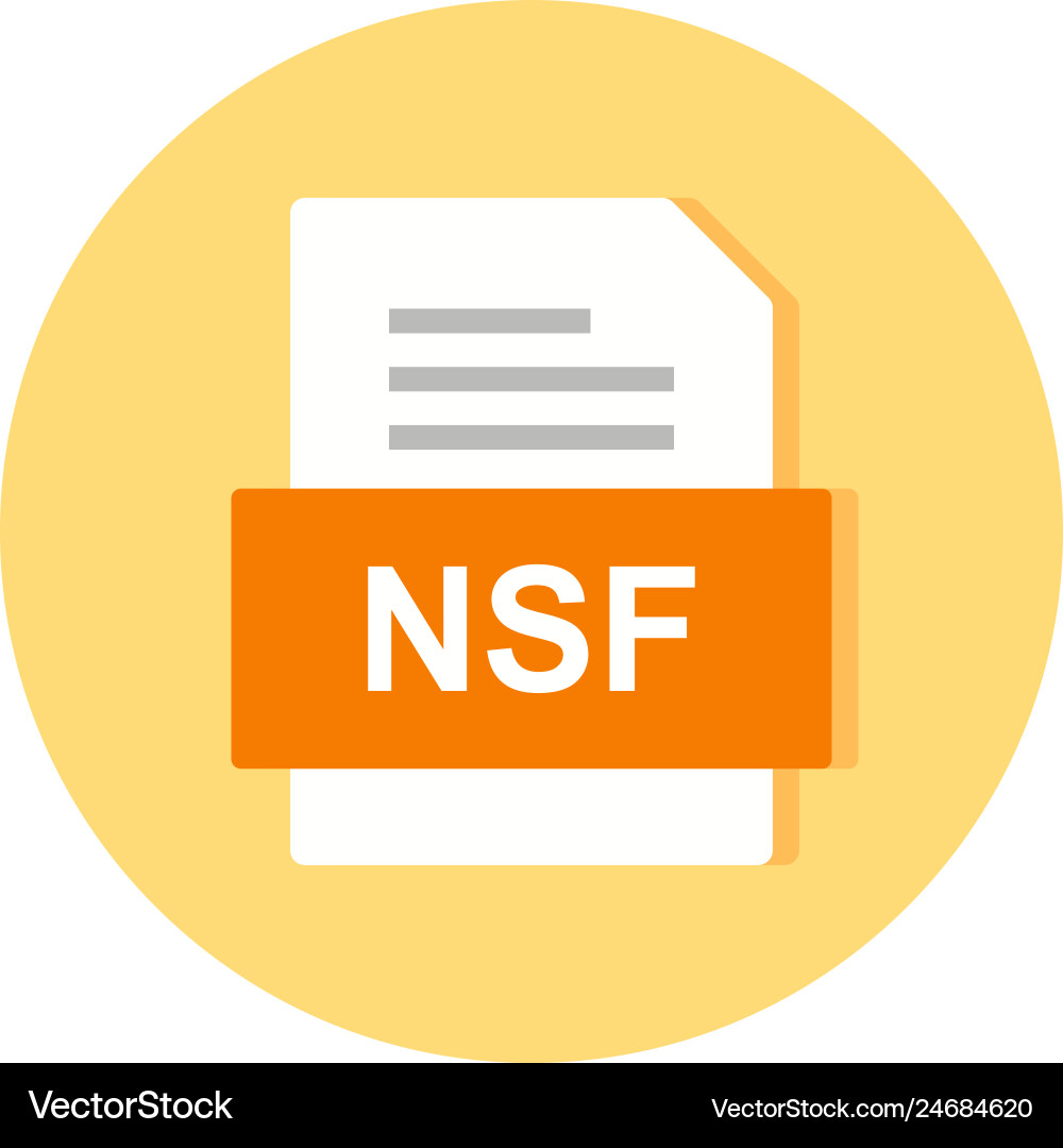 Nsf file document icon Vector Image