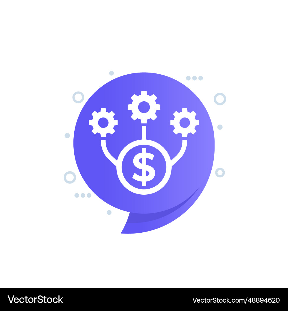Operational costs optimization icon for web Vector Image
