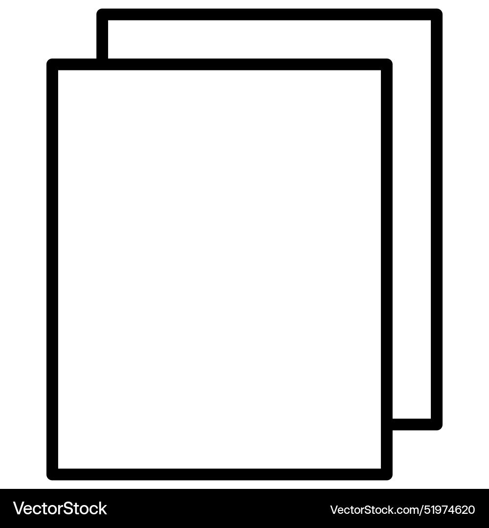 Paper document file icon in thin line style vector image
