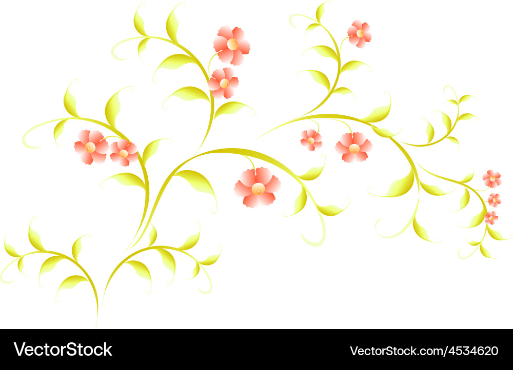 Pattern in the form of sakura branch eps10 vector image