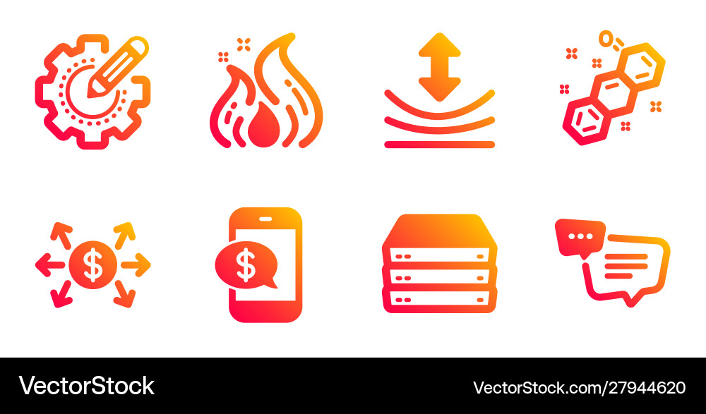 Payment & Server Icons - Finance & Tech Vector Image