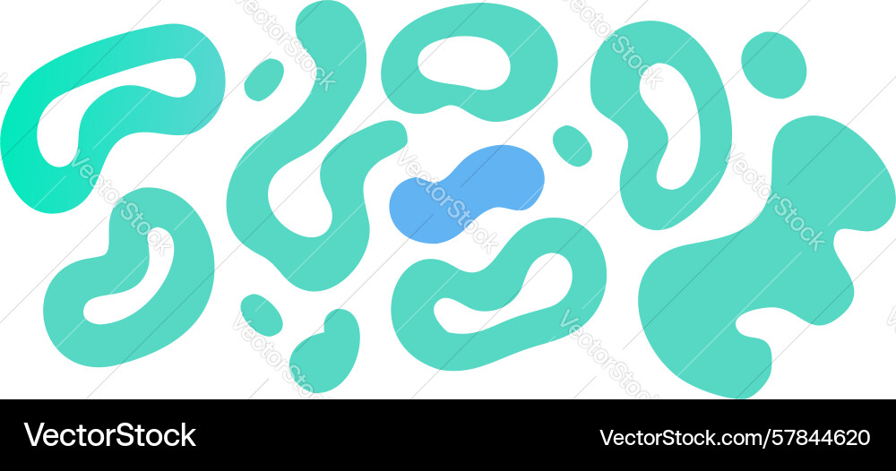 Playful Fluid blobs abstraktes Designelement Vektorbild