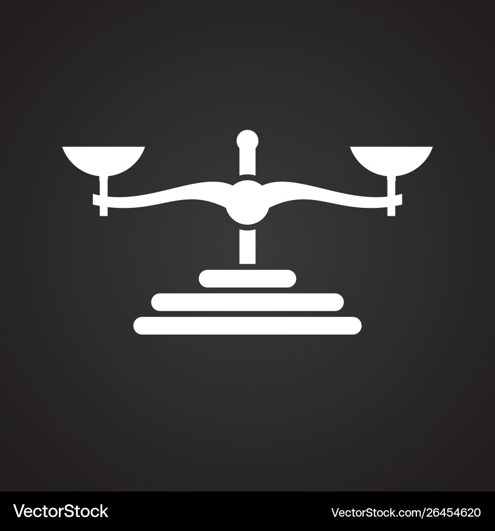 Scale icon on background for graphic and web Scale icon on background for graphic and web Vector Image