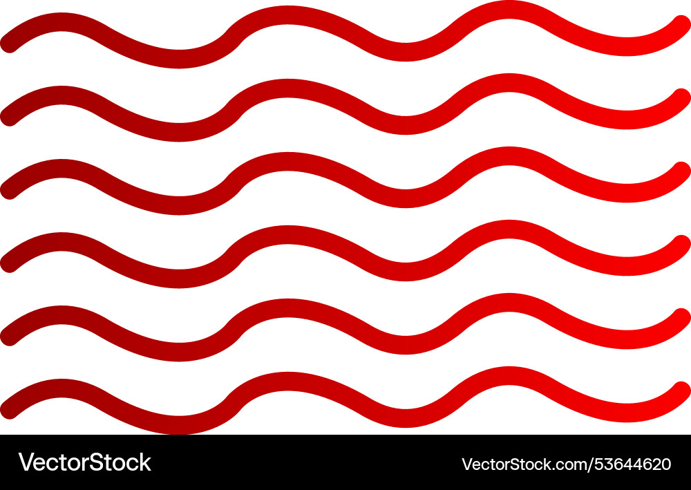 Waves line gradient icon Vector Image