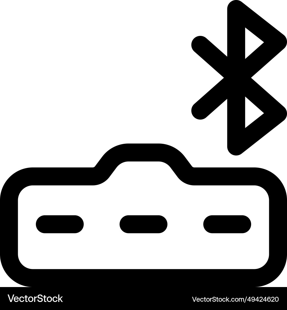Wireless keyboard connects through bluetooth vector image