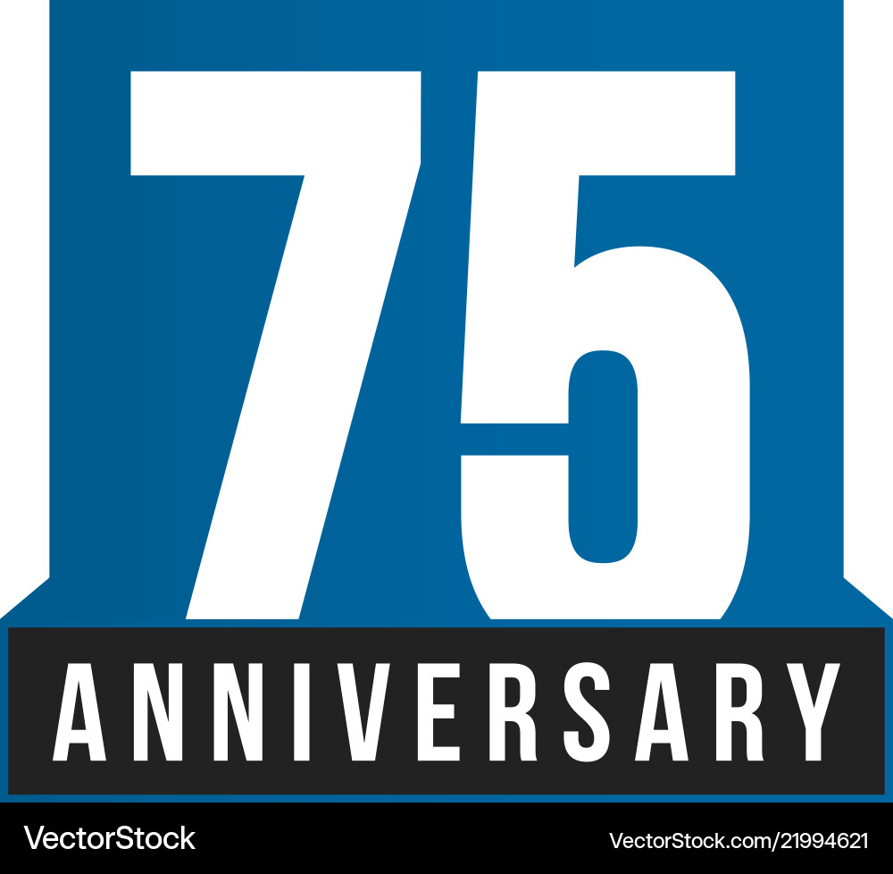 75th anniversary icon birthday logo 75th anniversary icon birthday logo vector image