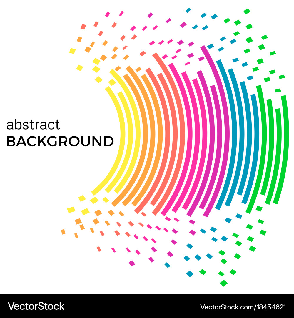 Abstract background with colorful rainbow lines vector image