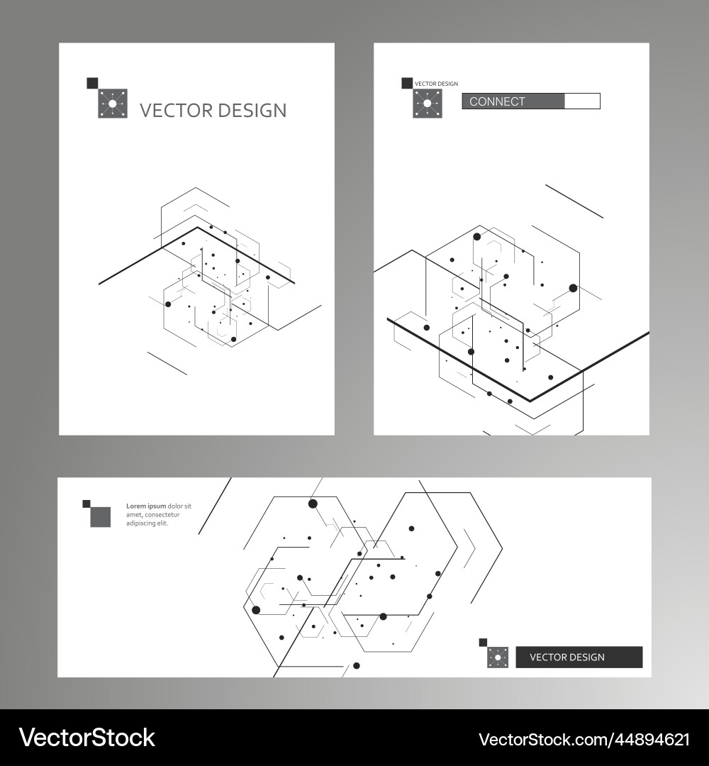 Abstract Hexagon Pattern Background Vector Image