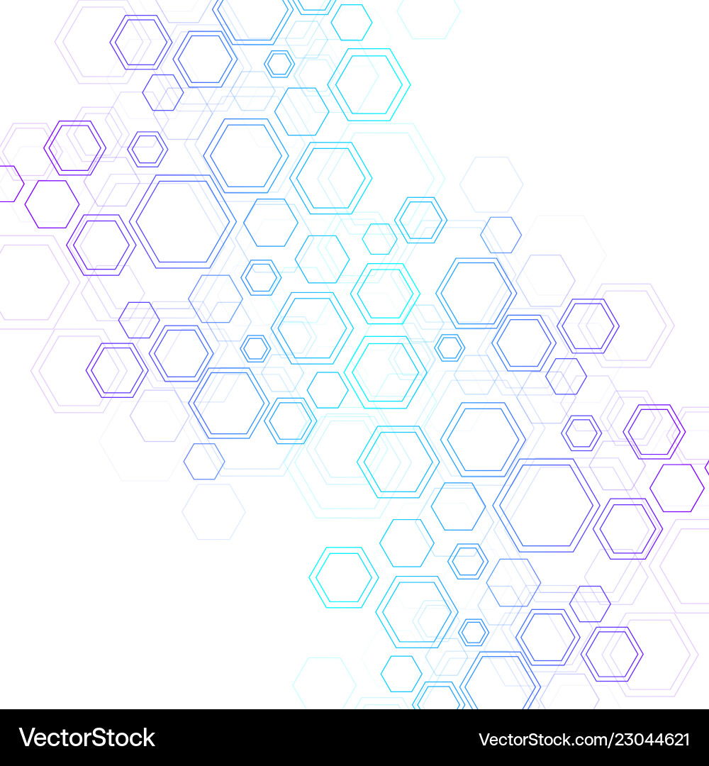 Abstract hexagonal background molecular Abstract hexagonal background molecular vector image