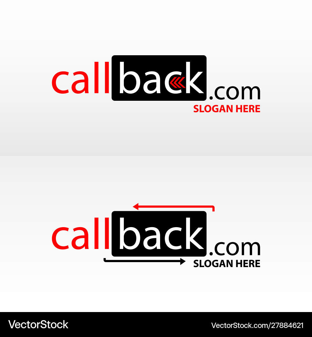 Callback logotype design can be used Vector Image