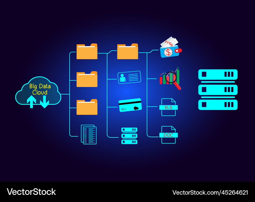 Cloud icon concept of big data access global Cloud icon concept of big data access global vector image