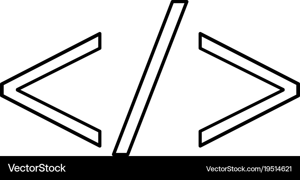 Code-Symbol-Programmierung vektorbild