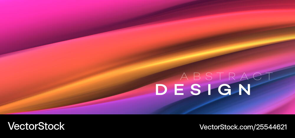 Color flow abstract shape poster design Vector Image