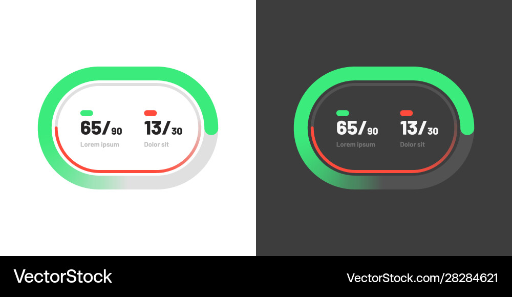 Control knob used for regulating dashboard ui Vector Image