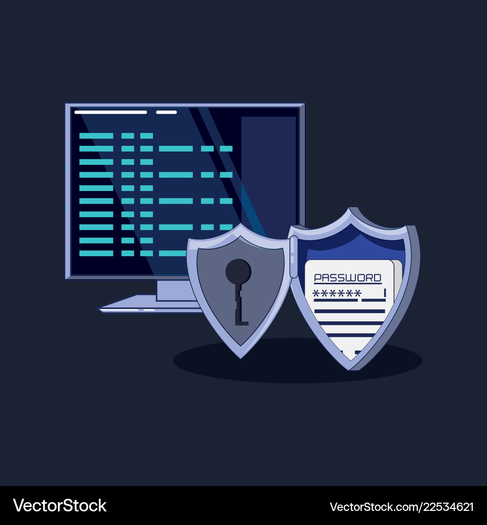Data security with desktop vector image