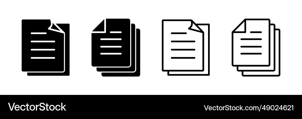 Document icon paper file Document icon paper file vector image