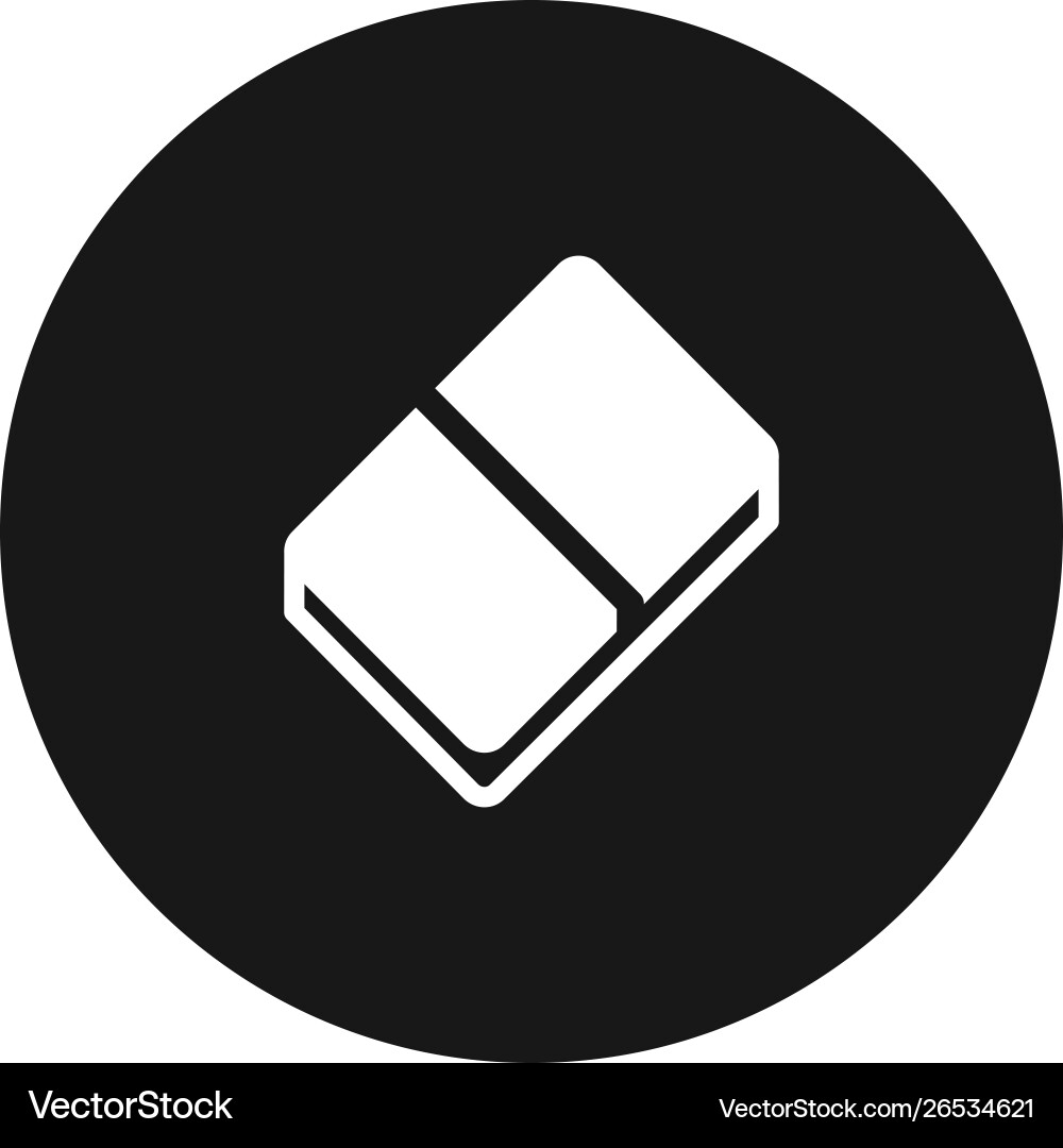 Eraser icon simple sign for web site and mobile Eraser icon simple sign for web site and mobile Vector Image
