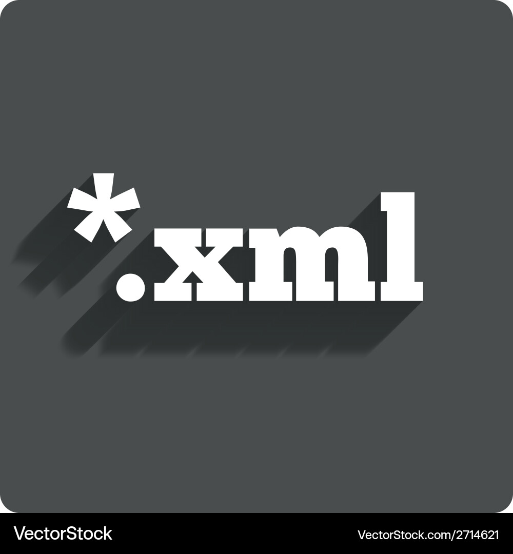 File document icon download xml button vector image