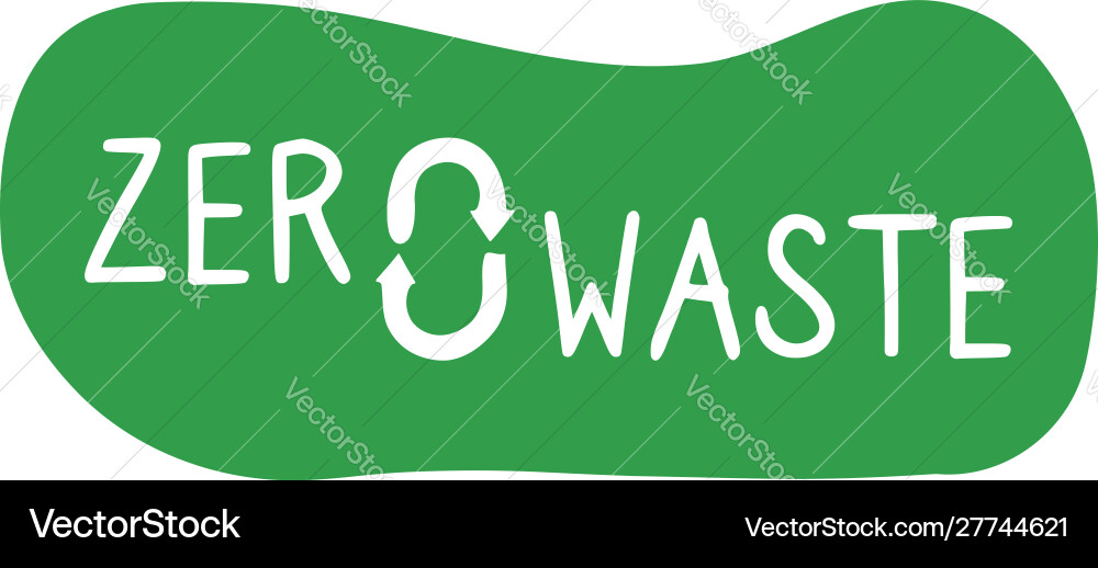 Grüne Null-Abfall-Logo auf weißem Hintergrund Grüne Null-Abfall-Logo auf weißem Hintergrund vektorbild