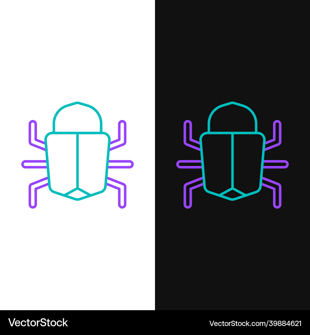 Line system bug concept icon isolated on white Vector Image