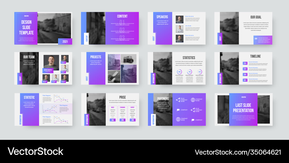 Presentation slide template infographic for use Presentation slide template infographic for use vector image