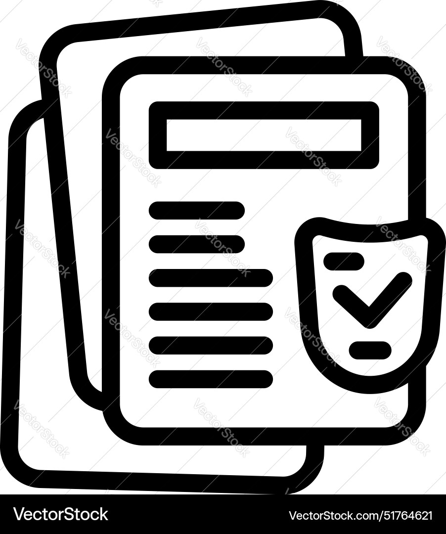 Secure documents icon representing data protection Secure documents icon representing data protection vector image