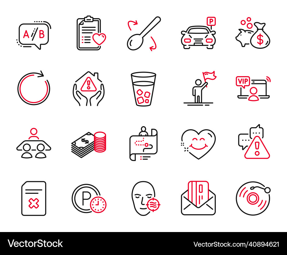 Set of line icons related to problem skin Set of line icons related to problem skin vector image