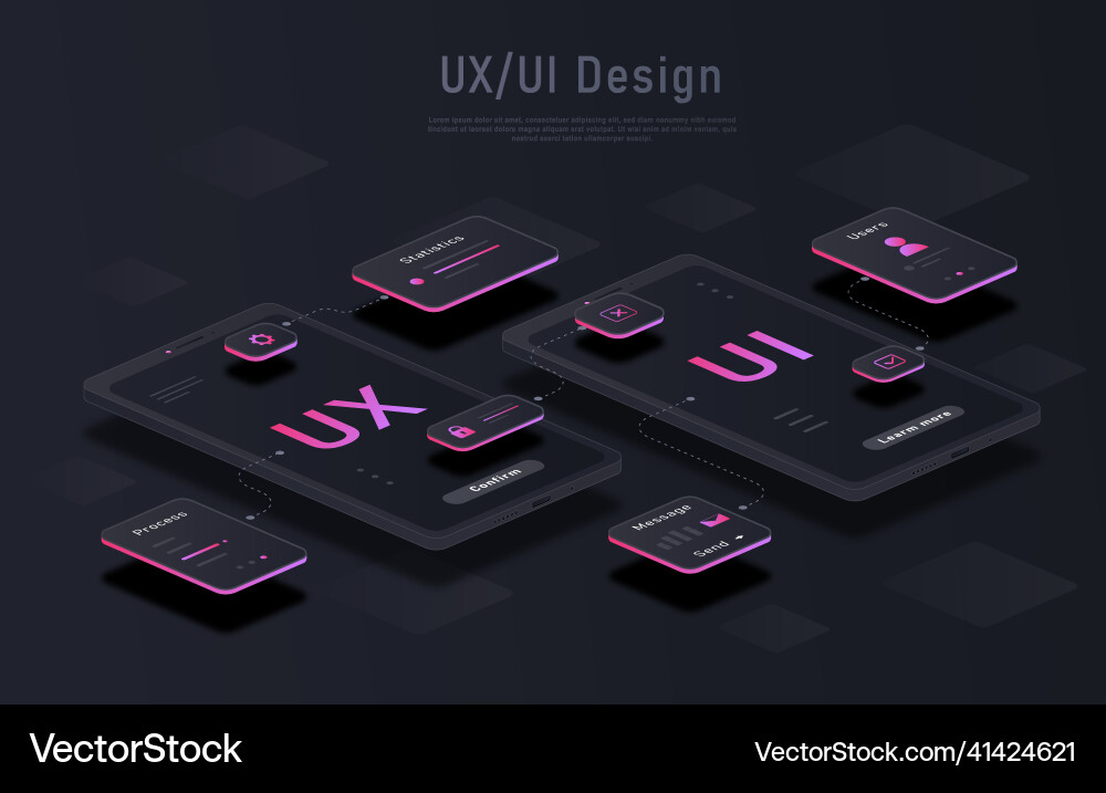 UI/UX Scene Creator - Toolkit vector image