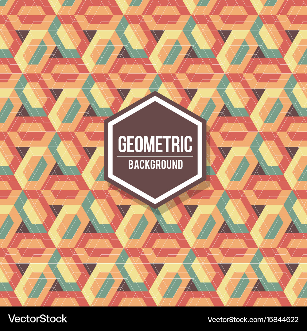 Abstract geometric background for design retro vector image