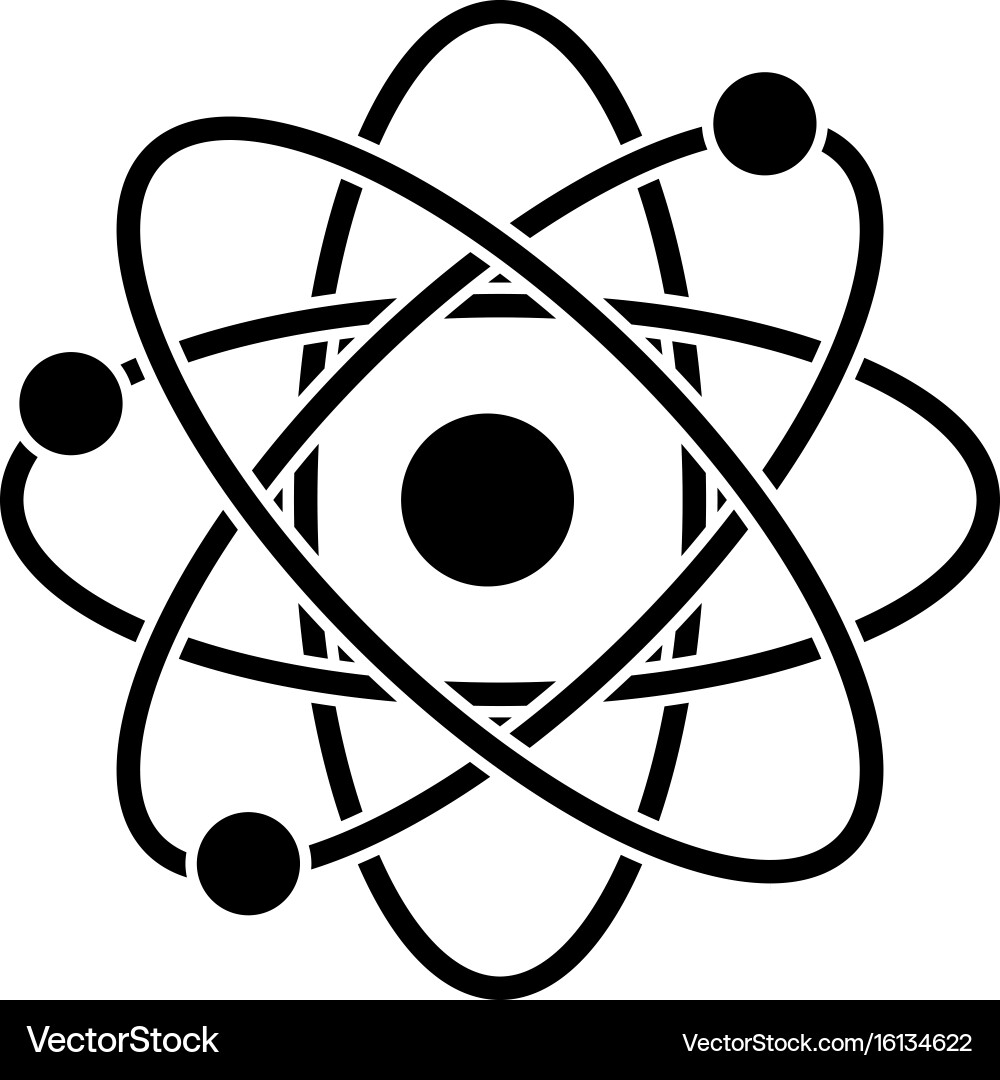 Atom scheme molecule particle science school Vector Image