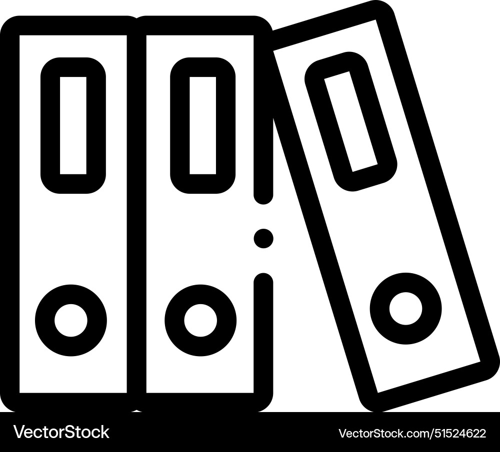 Binders icon thin linear style design isolated Binders icon thin linear style design isolated vector image